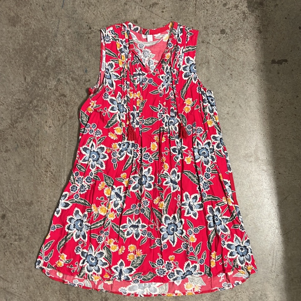 Red Floral Dress from Old Navy, Size XL
